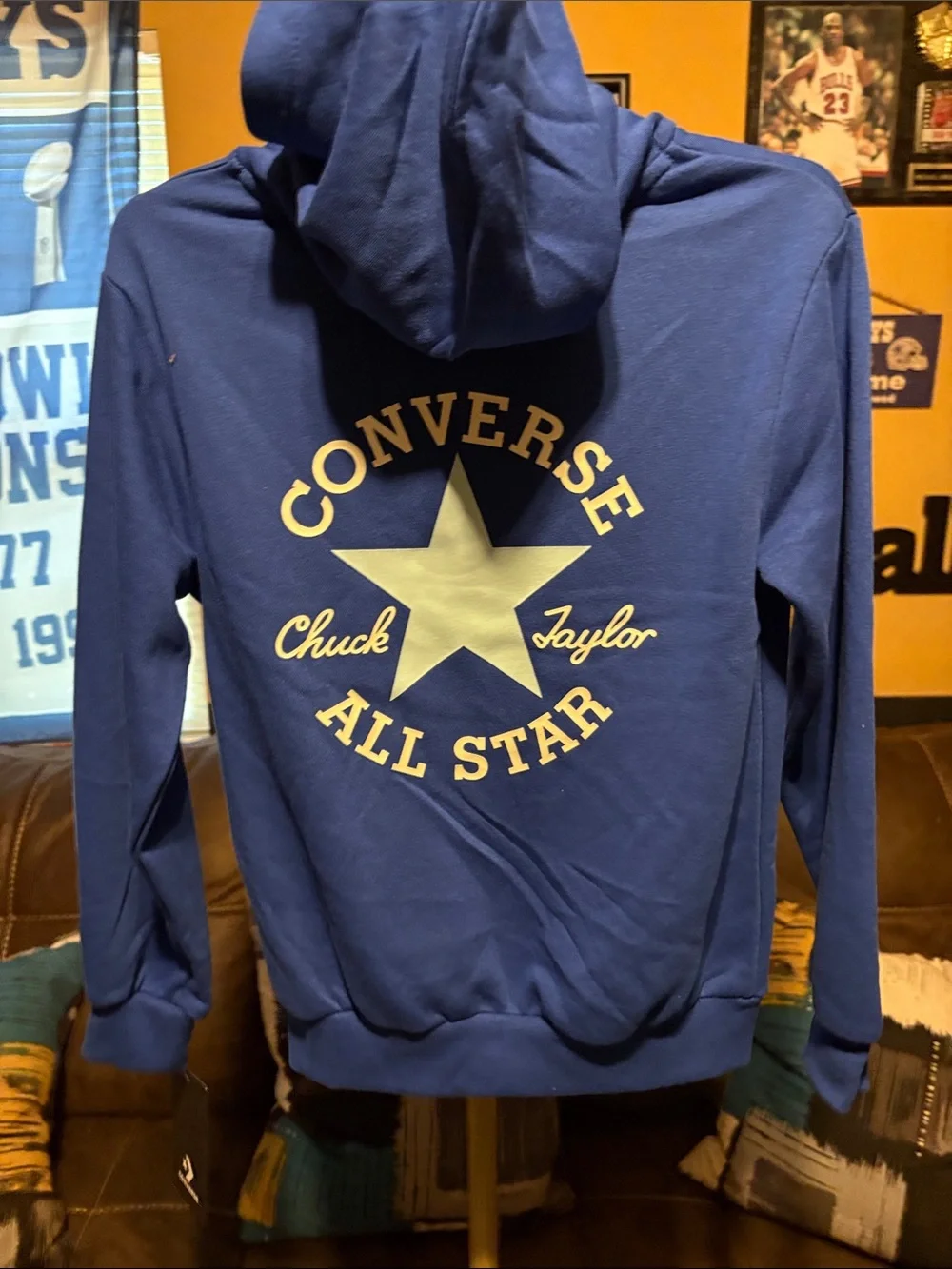 Converse kids Navy Crewneck Hoodie with All-Star Logo